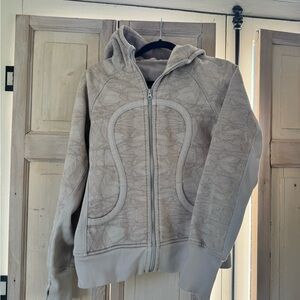 Lululemon grey/cream full zip scuba
